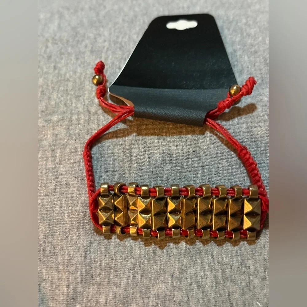 Gold and Red Bracelet